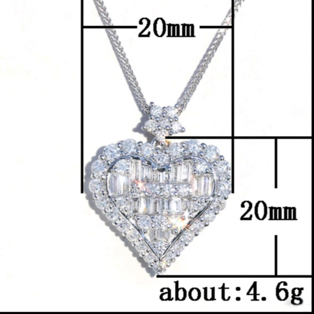 NEW BEAUTIFUL PAVE DIAMOND NECKLACE - Picture 2 of 4